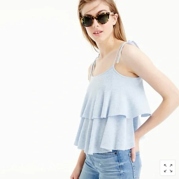 J.Crew tiered sweater tank - XXS- adjustable Tie Straps - Picture 6 of 6
